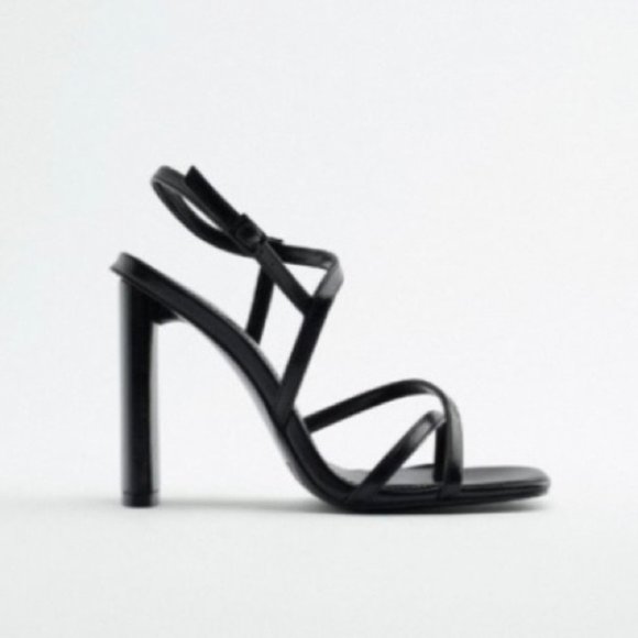 Zara, Women’s High Heel Strappy Sandals in Black. Size: 7.5 (US) tags removed - Picture 15 of 15